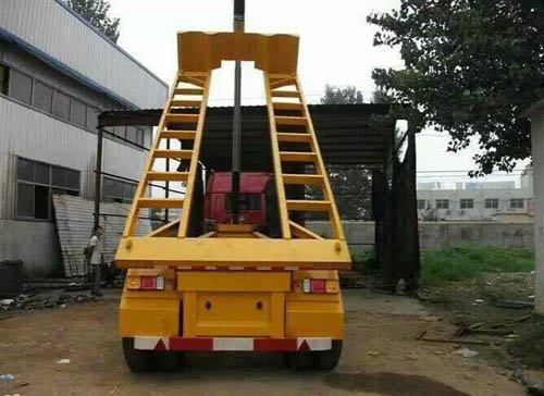 平板后翻自卸半挂车